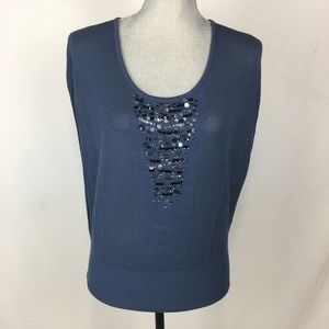 Twenty One Sleeveless Sequin Blouse Medium